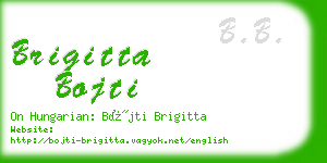 brigitta bojti business card